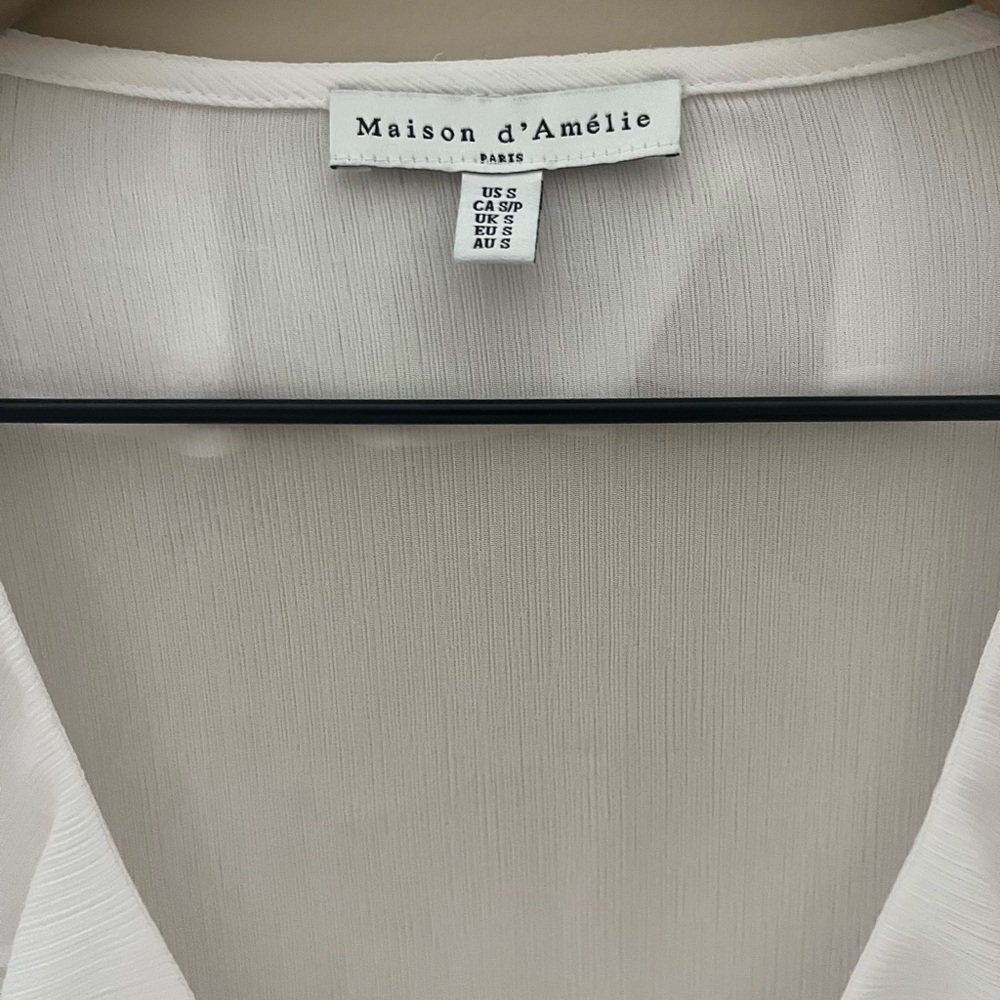 Maison d’Amelie Sheer Blouse Sz S - Picture 9 of 12